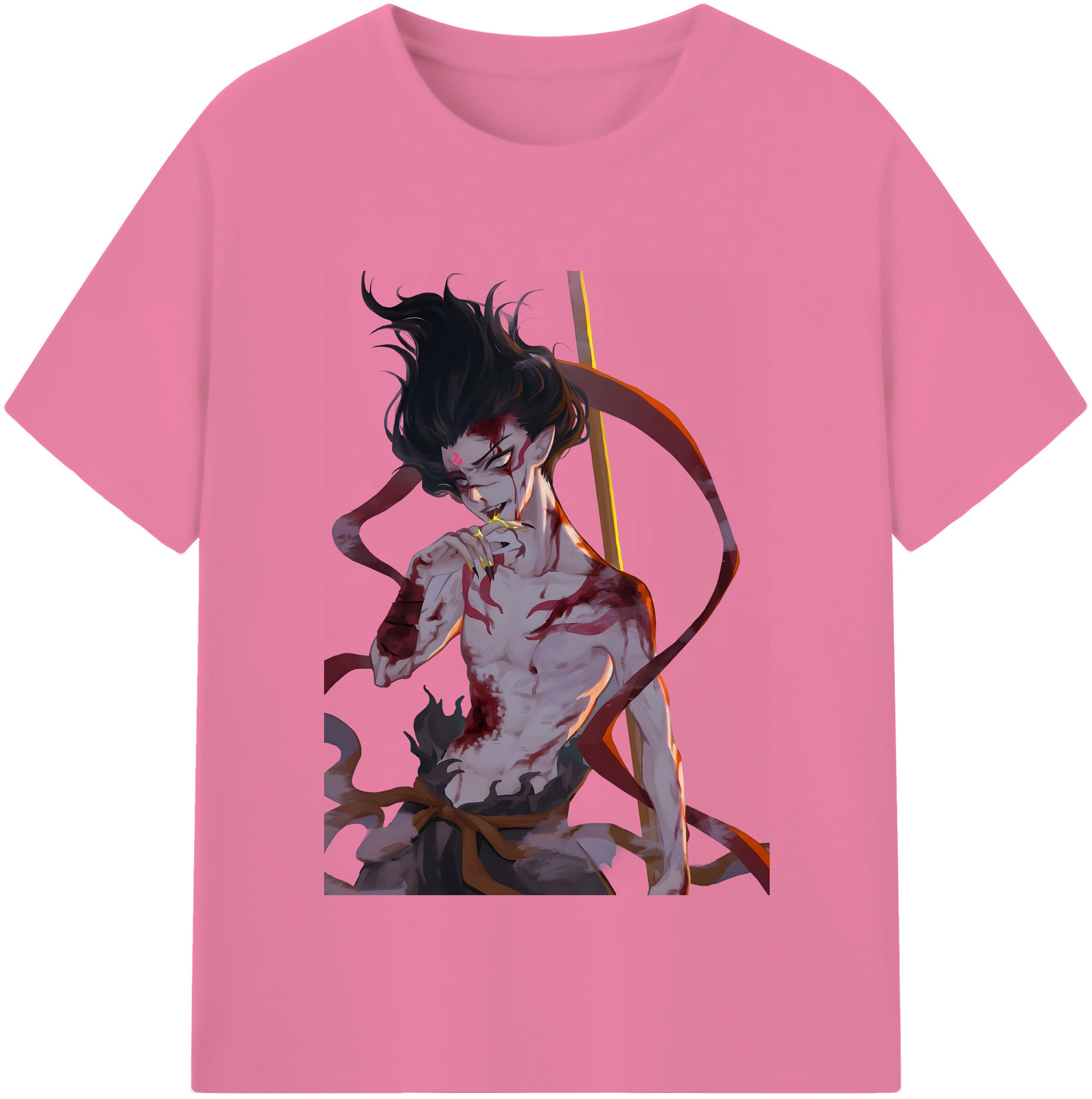 （画像用） Ne Zha 2 ナタ 魔童の大暴れ 綿100％半袖Tシャツ（フロントプリント）
